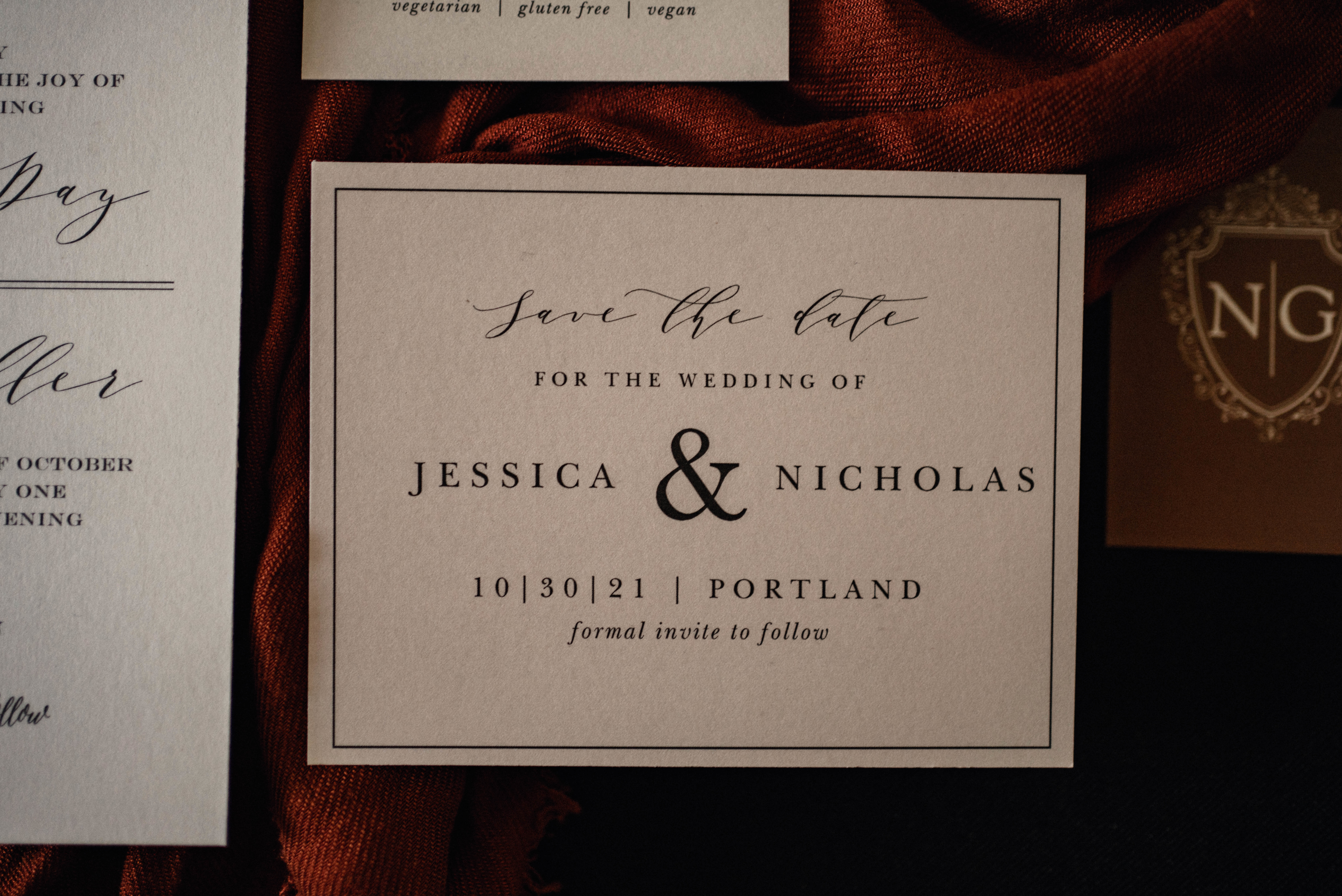 Save the date card from basic invite