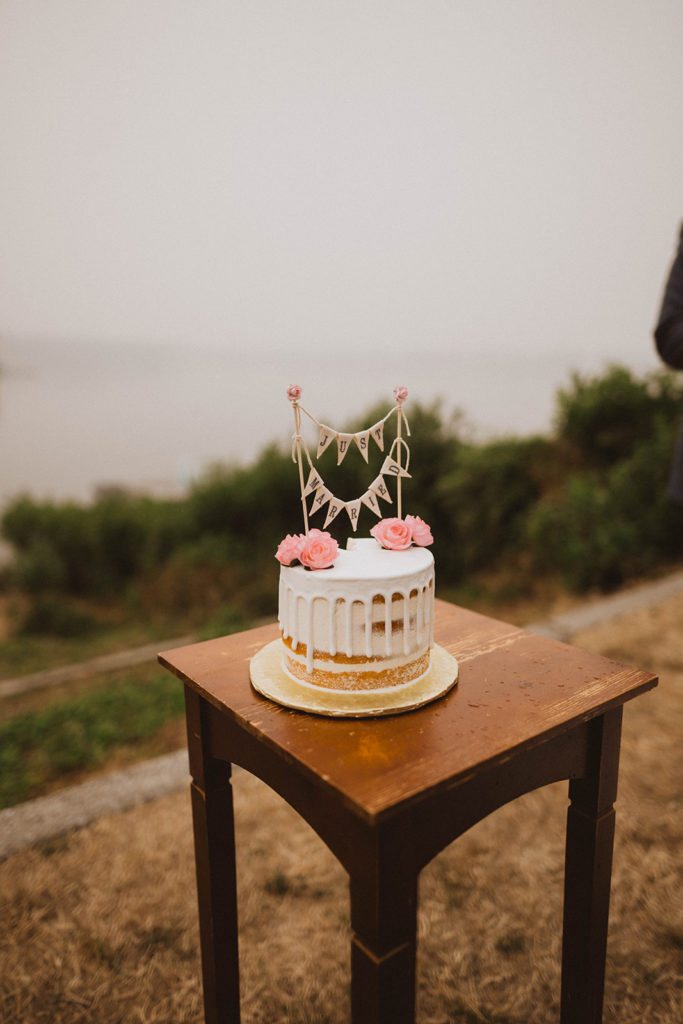 photo of elopement cake made by celebrity cake studio in Tacoma
